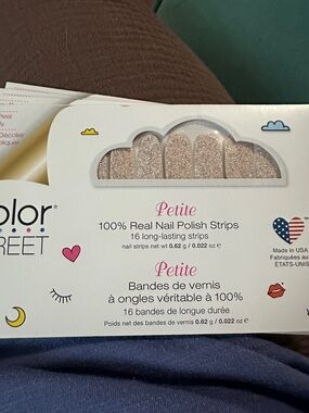 Color Street Tiny and Shiny Petite Glitter Nail Strips - Sparkling Rose Tone